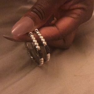 John Hardy Black Sapphire hoop earrings